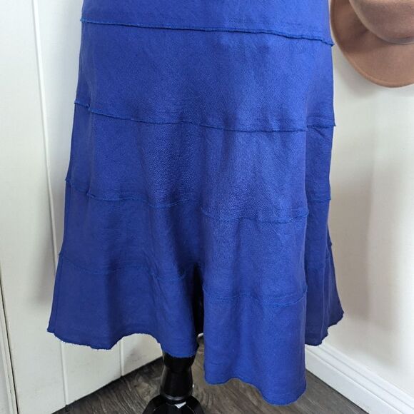 Soft Surroundings Linen Skirt S Cottagecore Fairycore Coastal Cowgirl Peasant - Picture 8 of 10